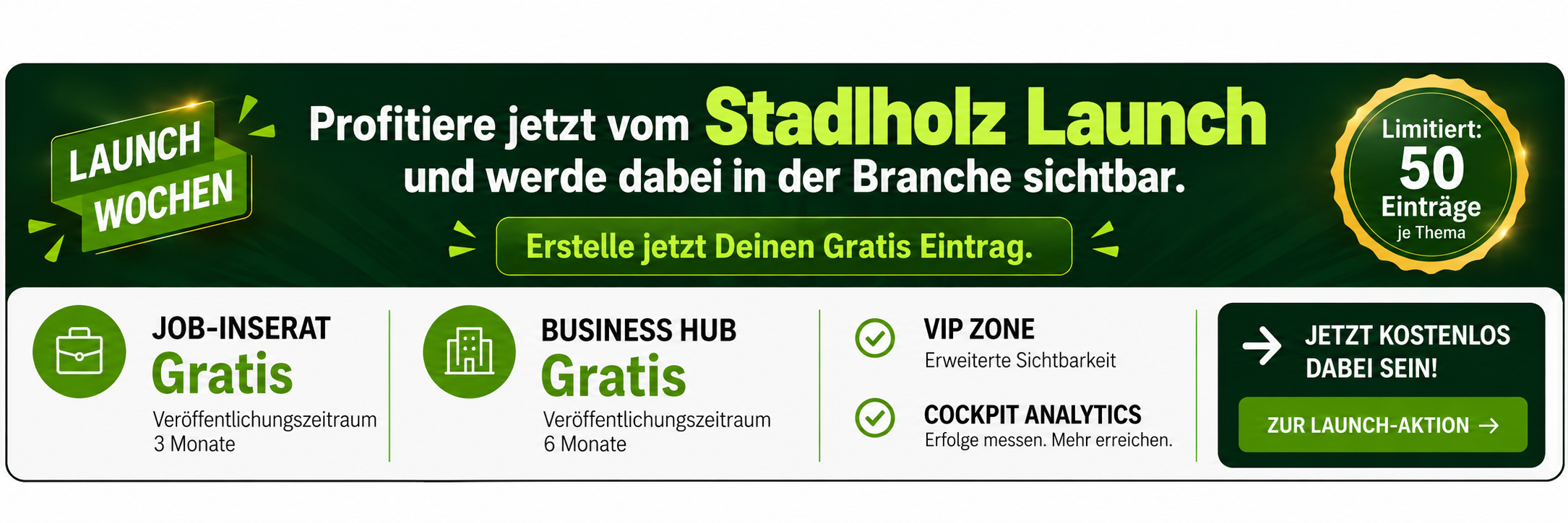 Stadlholz Business Hub, Job-Börse, Marktplatz, Forst